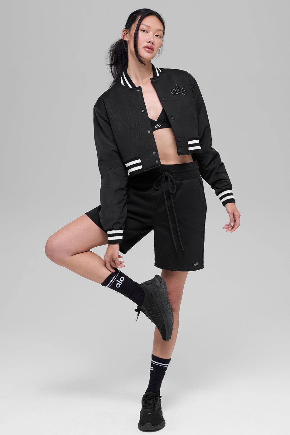 Cropped G.O.A.T Jacket - Black
