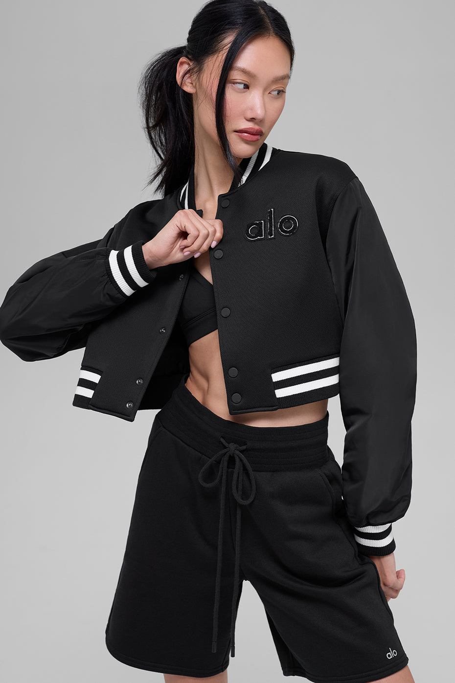 Cropped G.O.A.T Jacket - Black