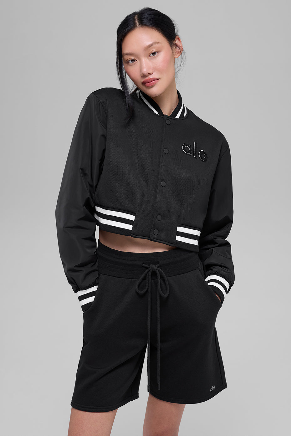 Cropped G.O.A.T Jacket - Black