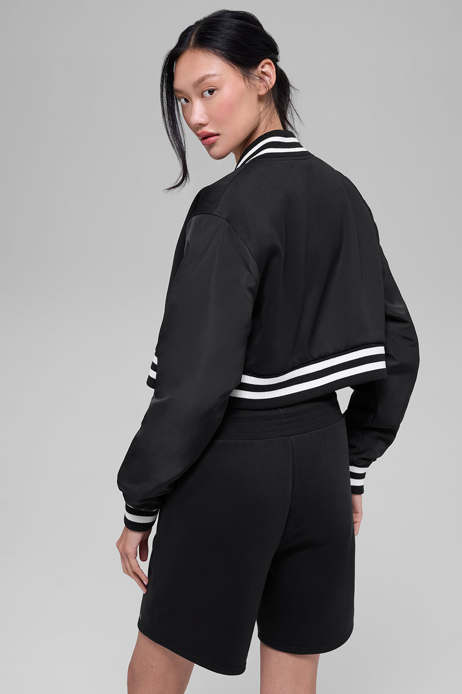 Cropped G.O.A.T Jacket - Black