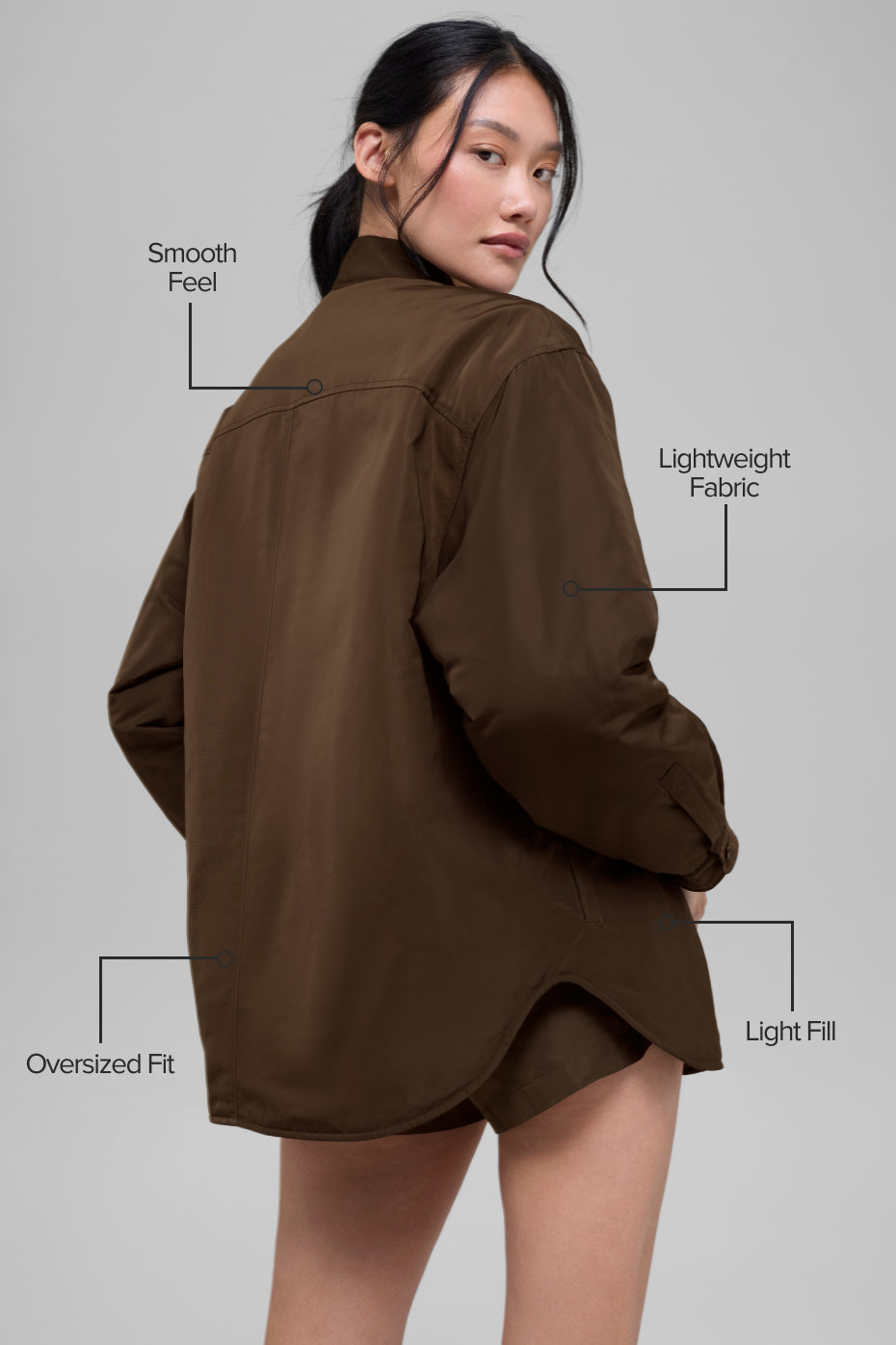 Socialite Shacket - Espresso