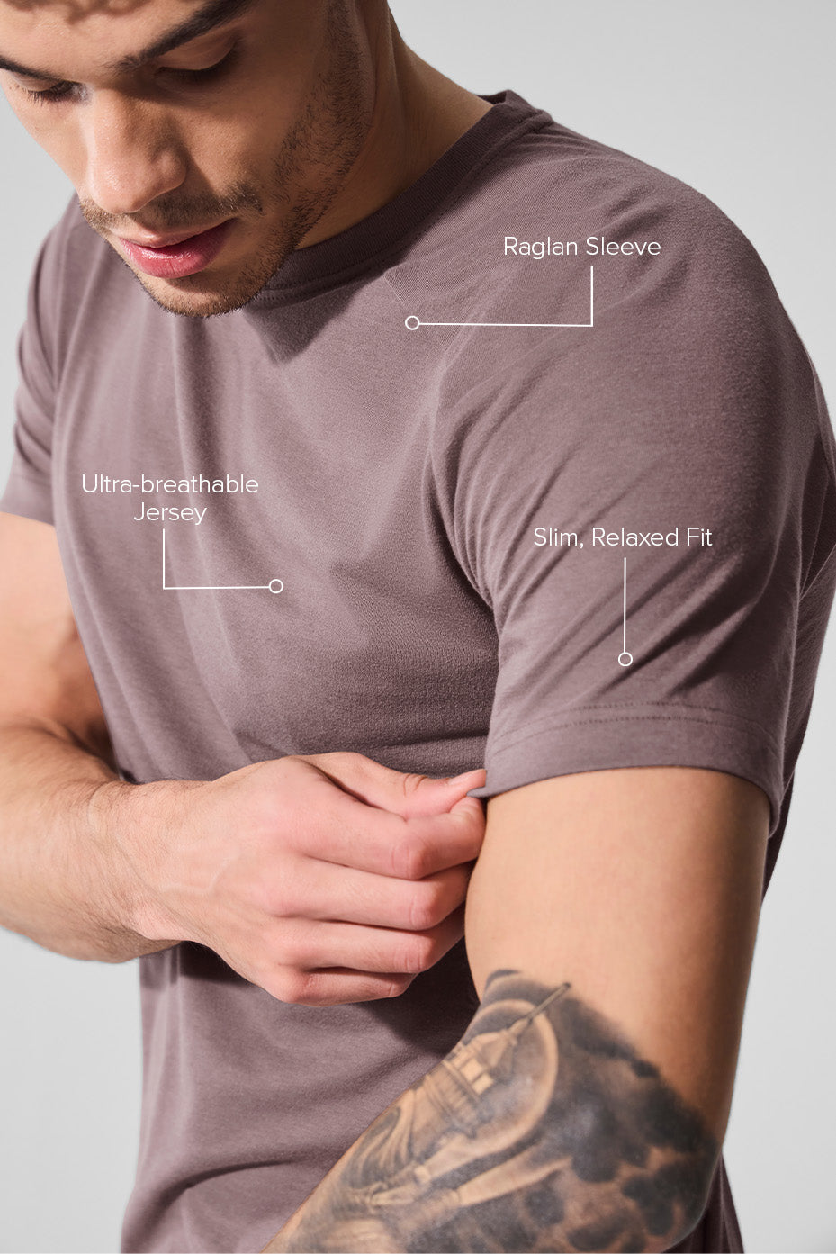Triumph Raglan Tee - Mushroom