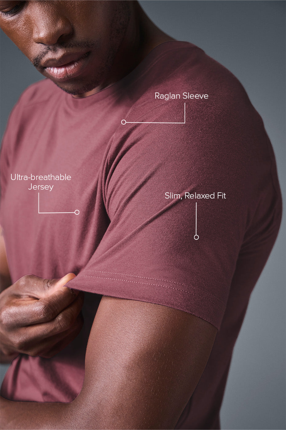 Triumph Raglan Tee - Burgundy Truffle