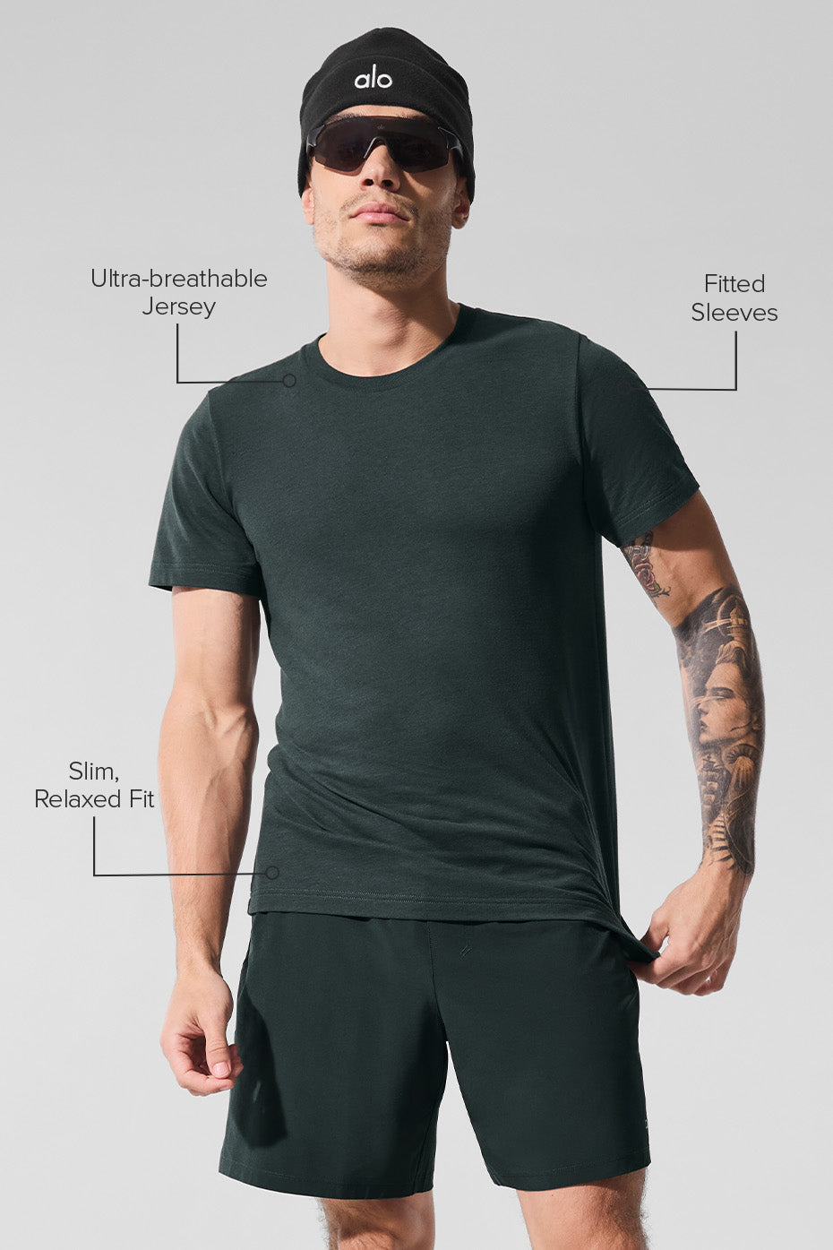 Triumph Tee - Charcoal Green