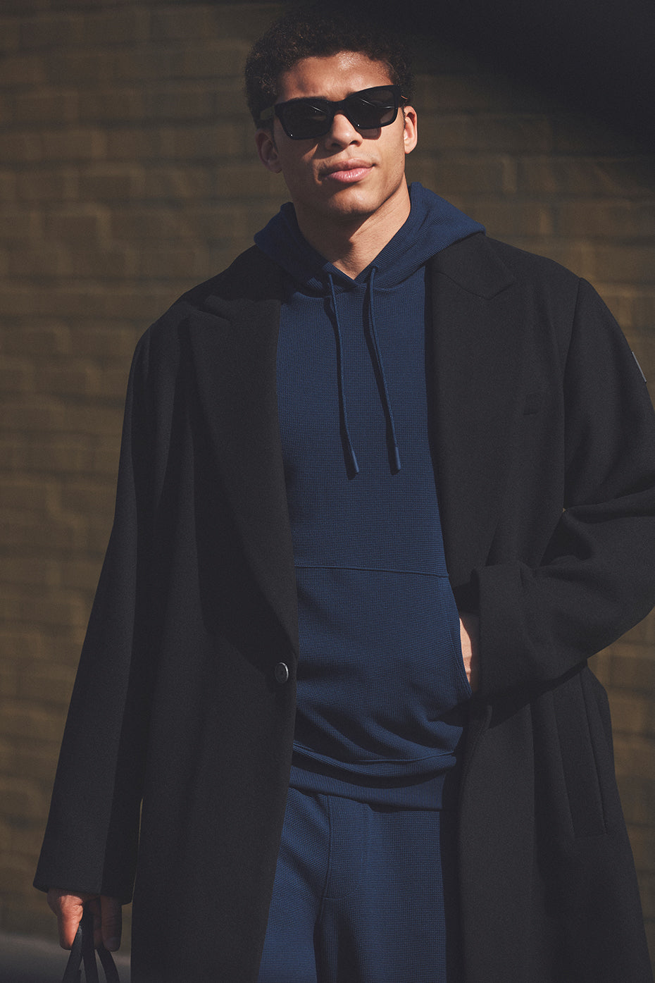 Micro Waffle Fast Break Hoodie - Navy