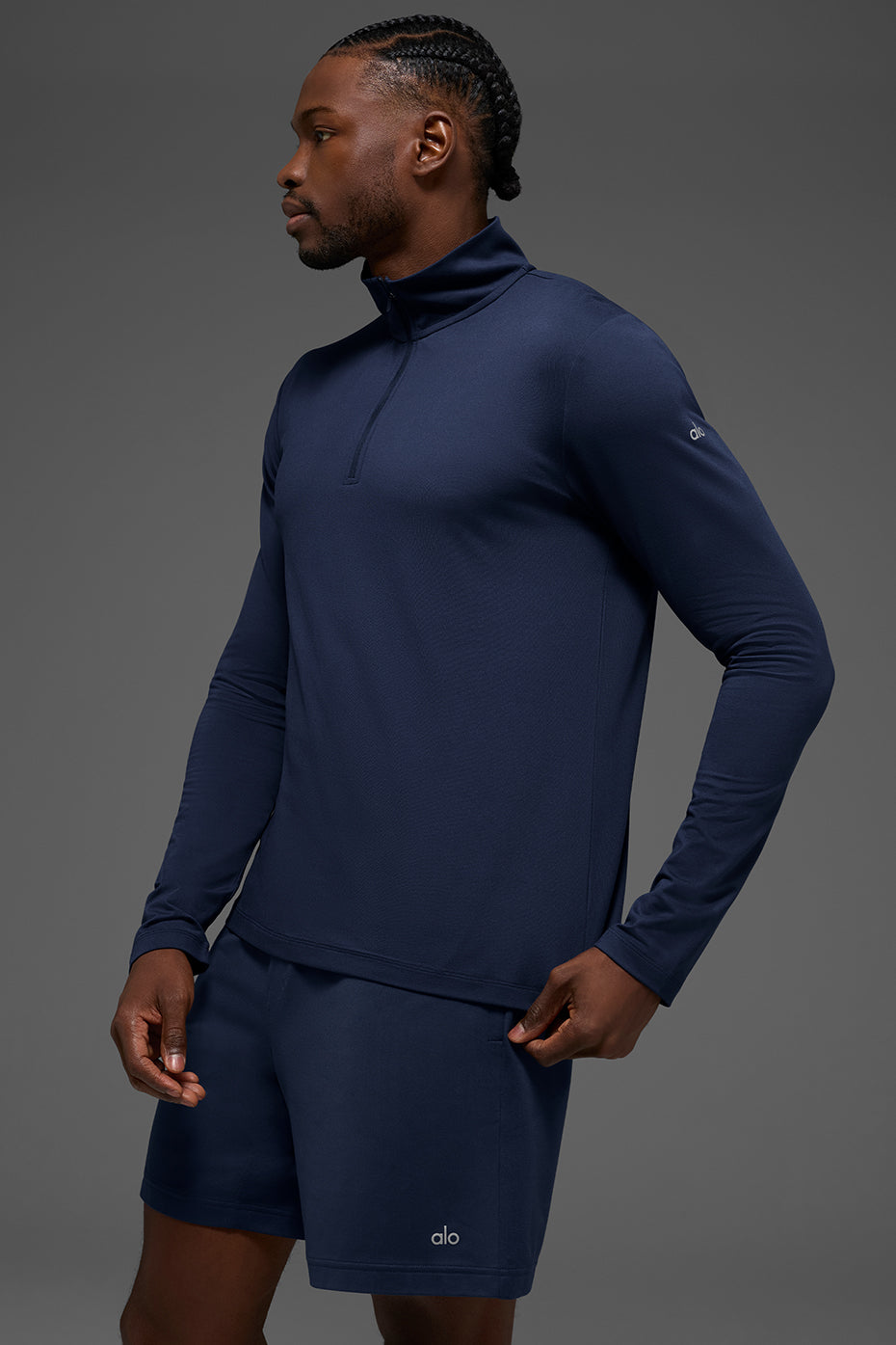Conquer 1/4 Zip Reform Long Sleeve - Navy