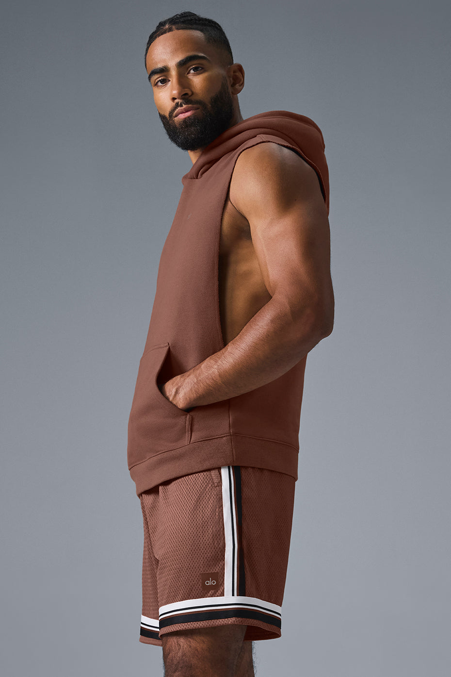 Renown Sleeveless Hoodie - Chestnut