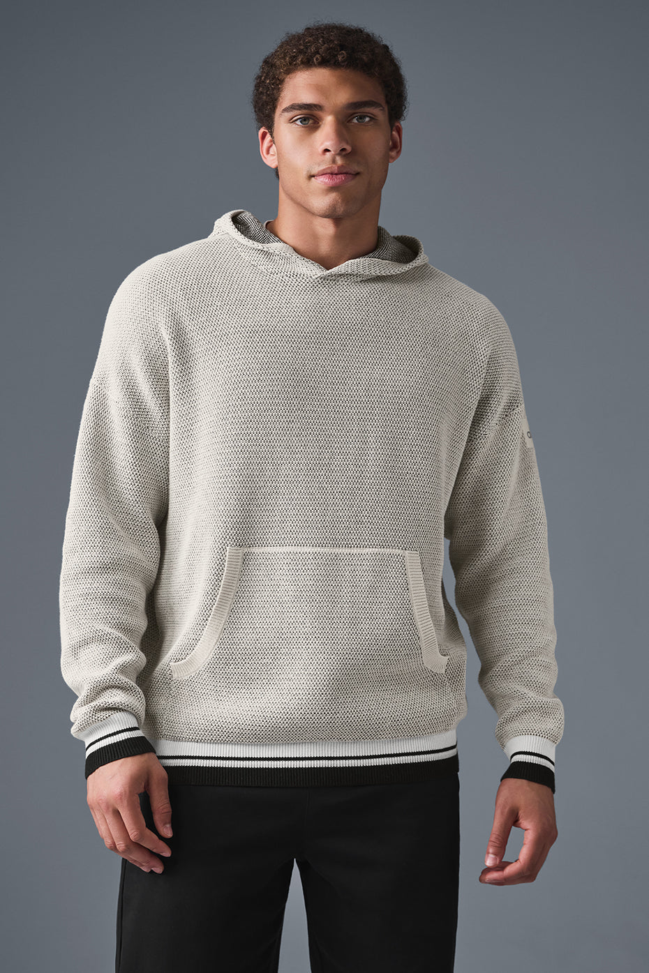 Sports Club Sweater Knit Hoodie - Bone