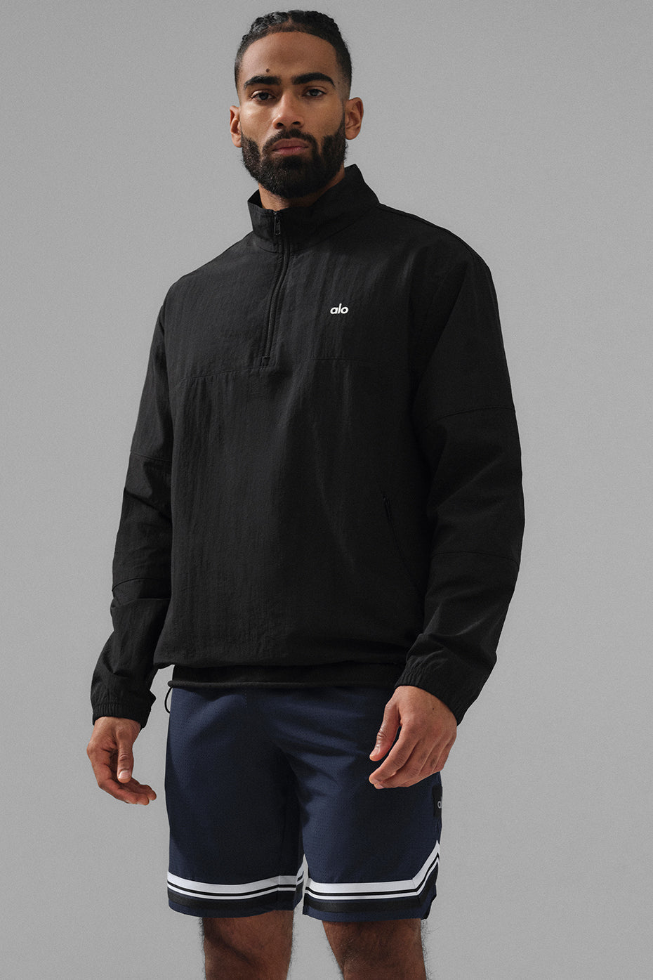 Light Weight Takeaway Track Pullover - Black