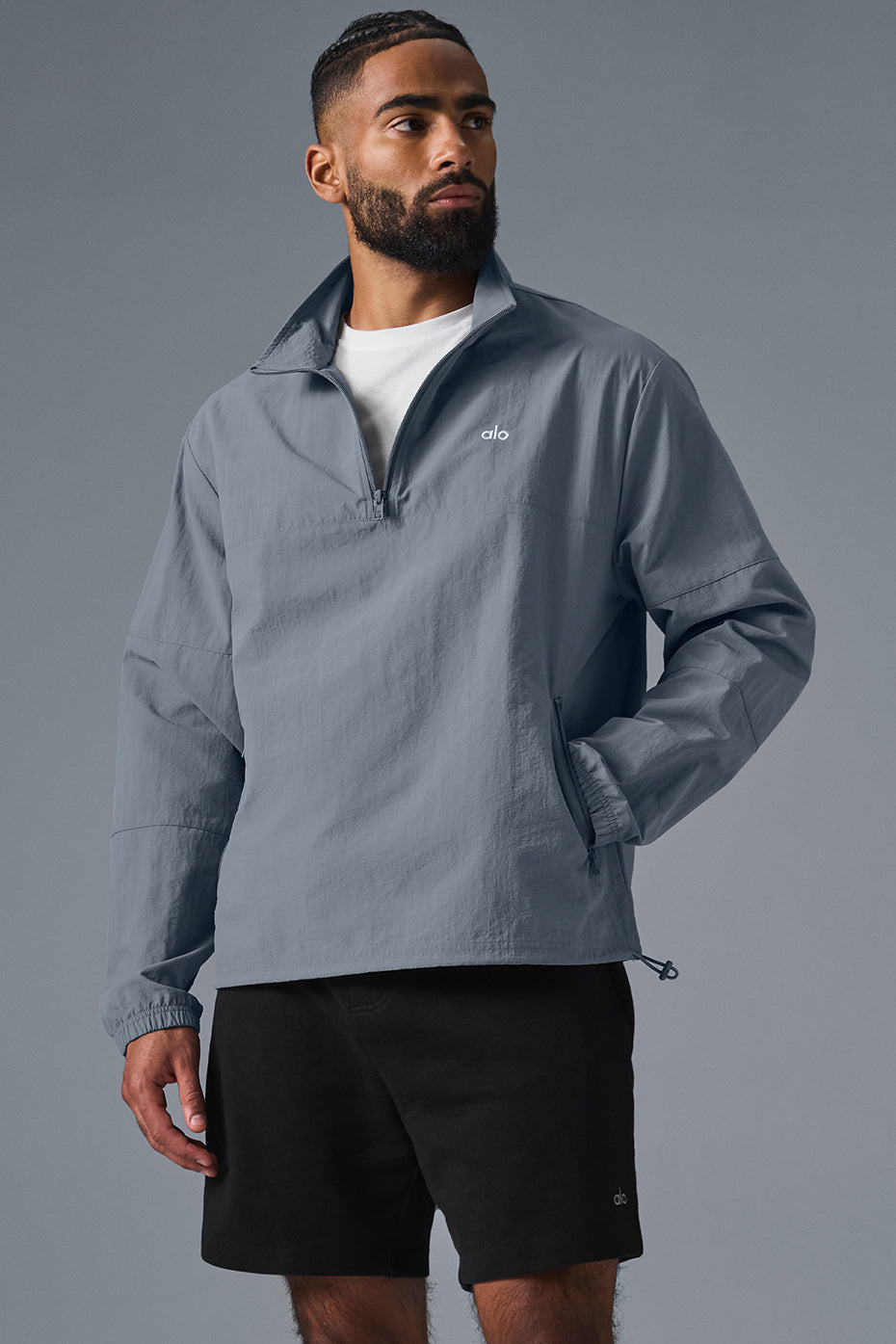 Light Weight Takeaway Track Pullover - Steel Grey