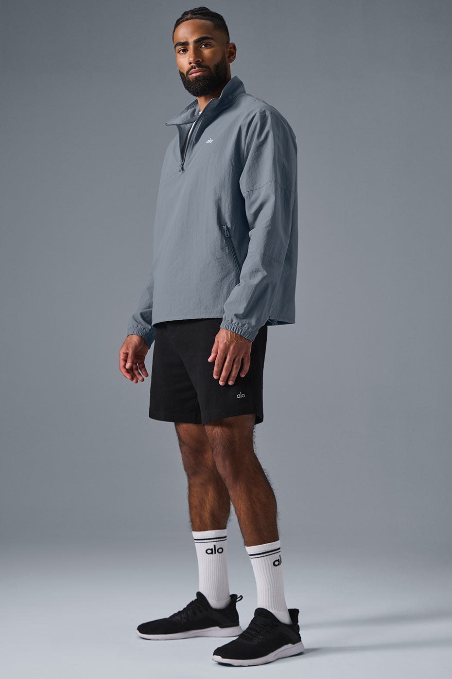 Light Weight Takeaway Track Pullover - Steel Grey