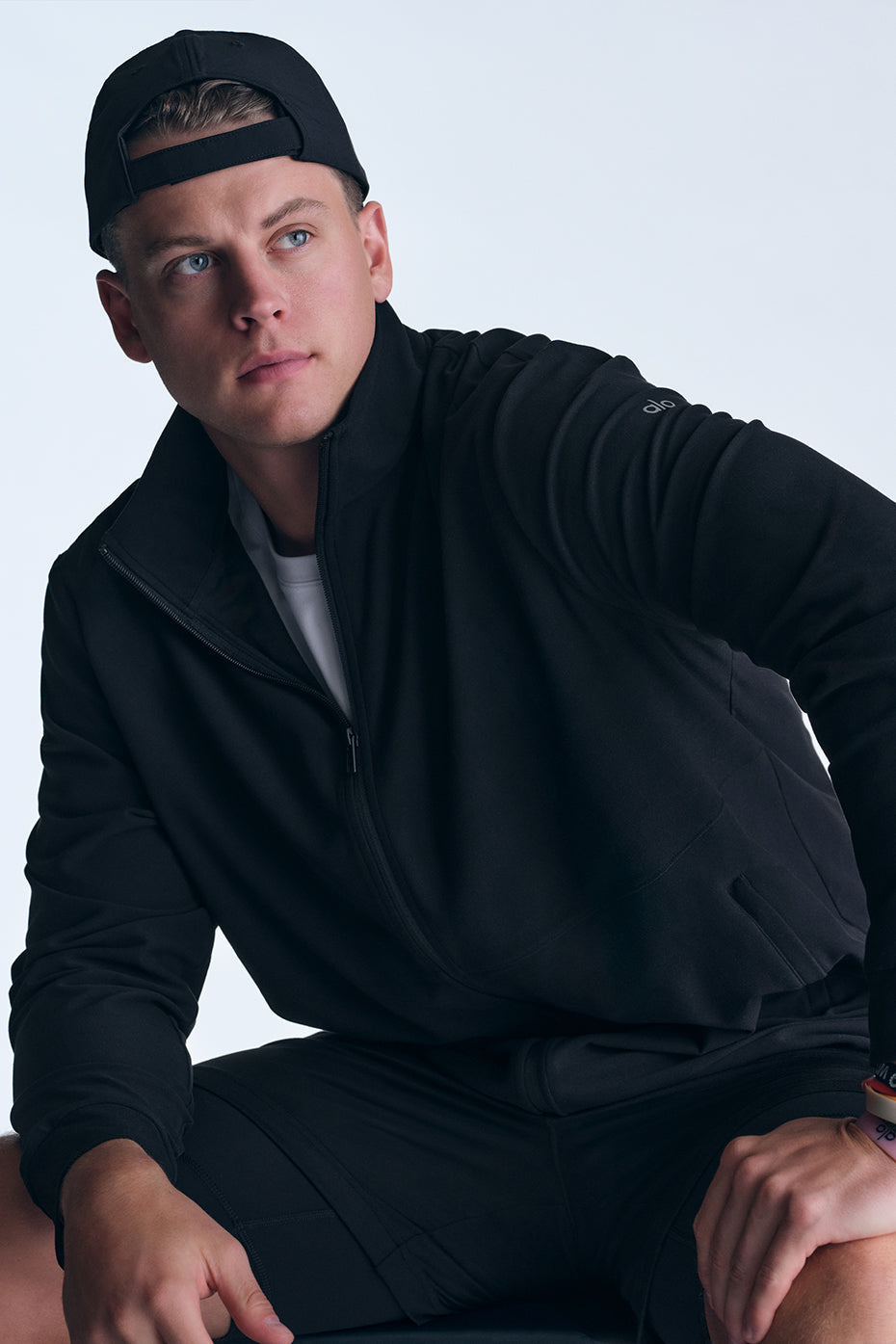 Conquer Max Mock Neck Full Zip - Black