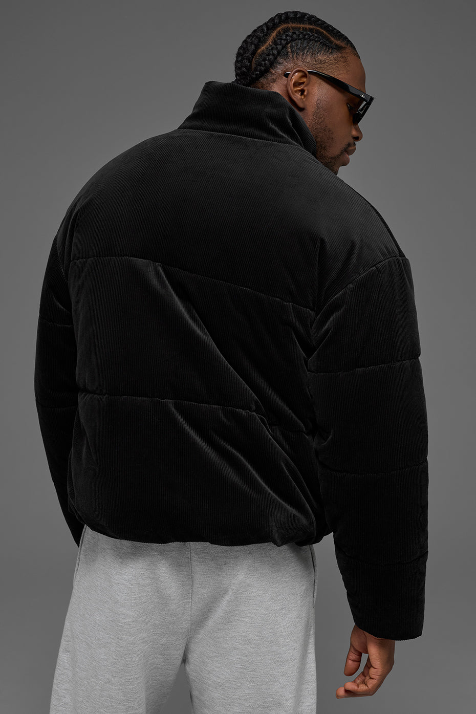 Corduroy Stage Puffer - Black