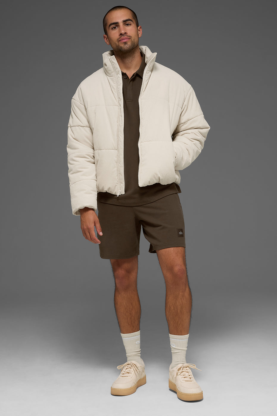 Corduroy Stage Puffer - Bone