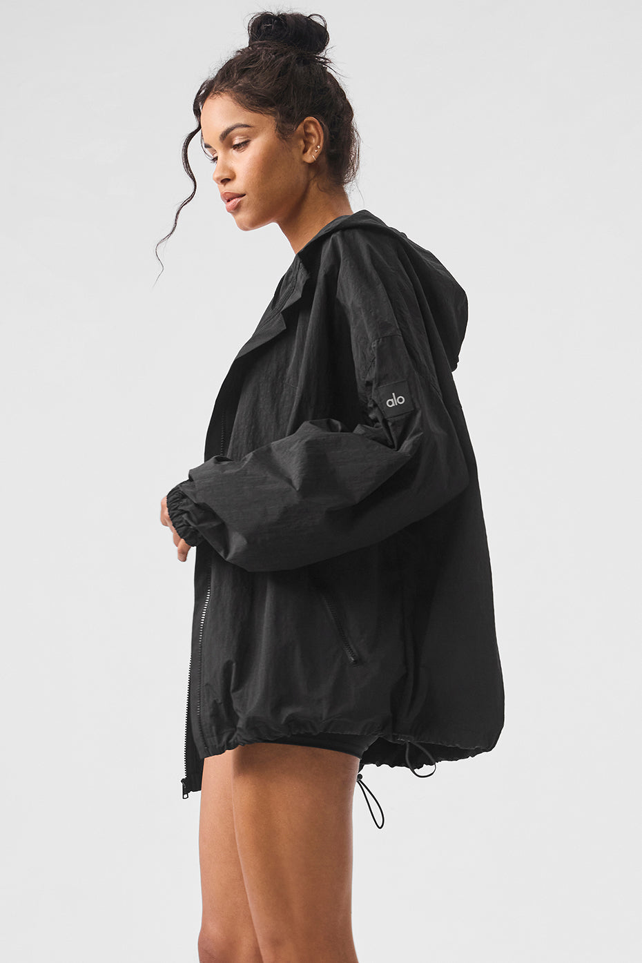 Vantage Nylon Ripstop Track Jacket - Black