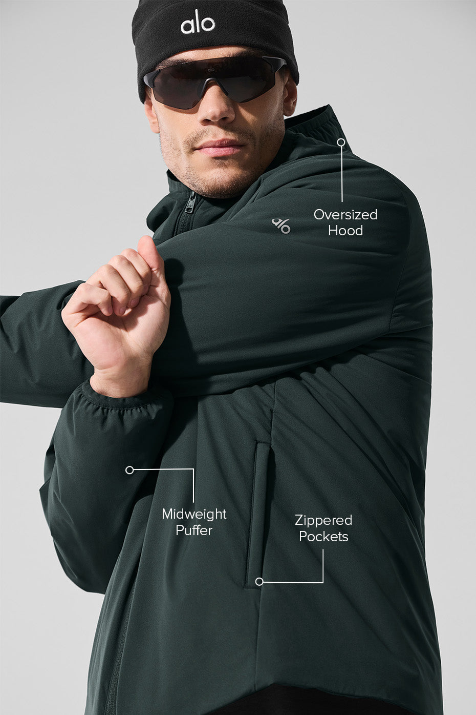 Elemental Full-Zip Jacket - Charcoal Green