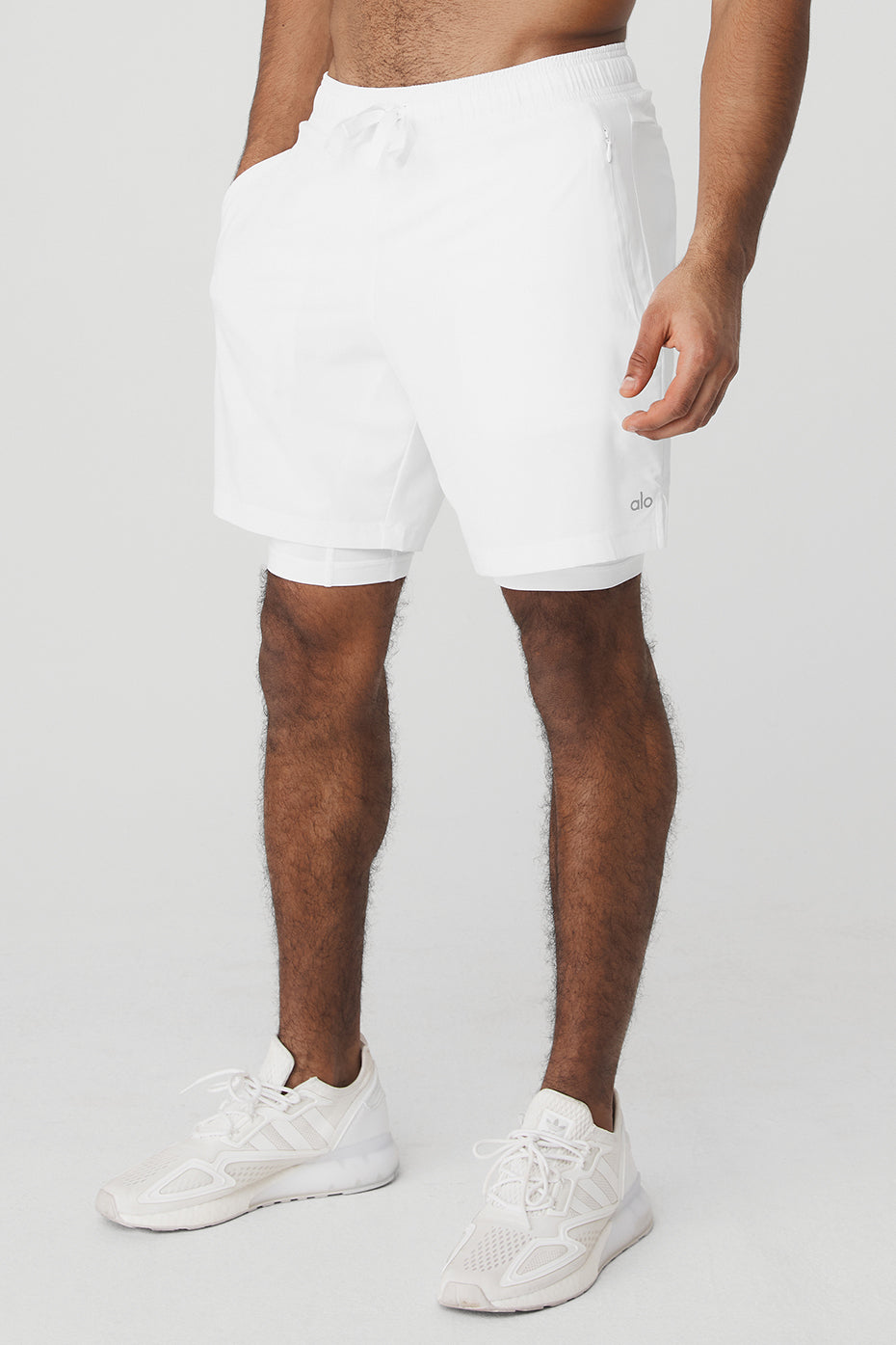 7" Unity 2-In-1 Short - White/White