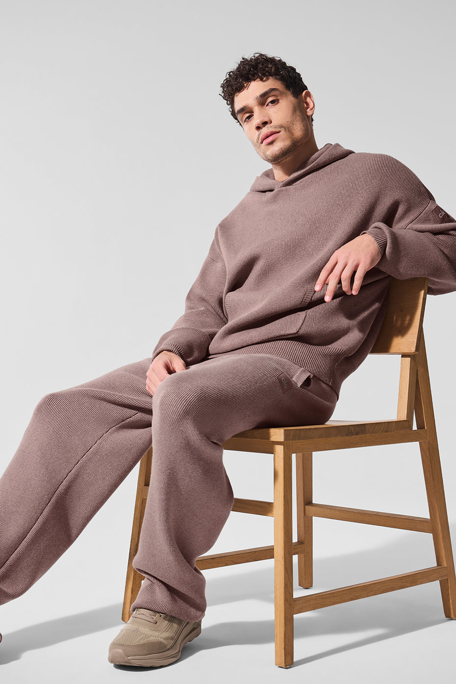 Scholar Hooded Sweater - Mushroom Heather