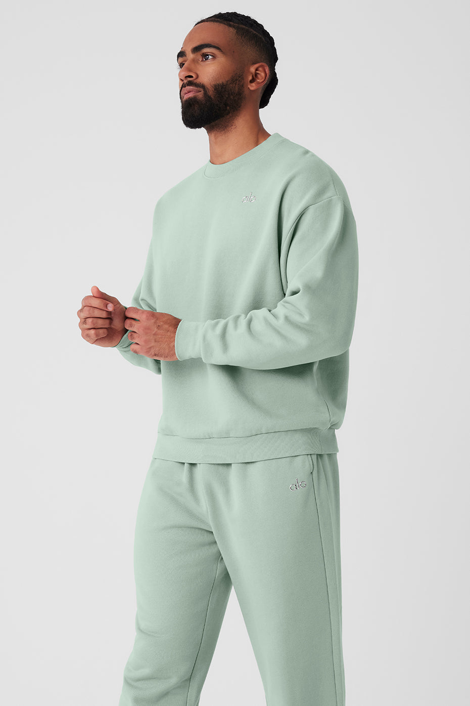 Accolade Crew Neck Pullover - Icy Sage