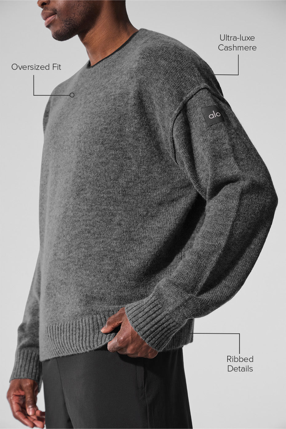 New Class Cashmere Crewneck Sweater - Platinum Grey