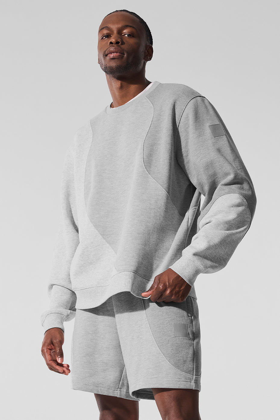 Make Waves Crew Neck Pullover - Athletic Heather Grey Tonal