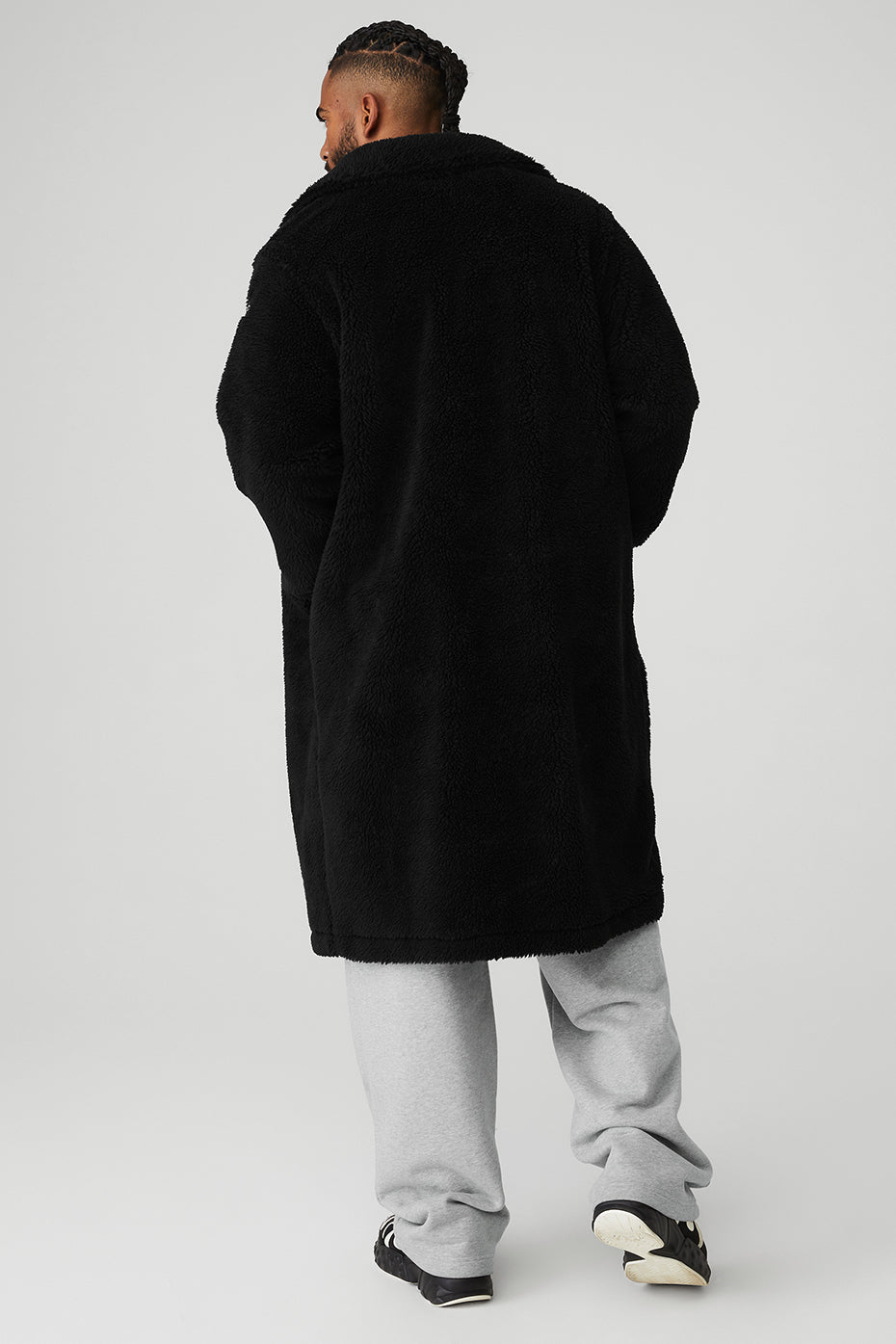 Oversized Sherpa Trench - Black