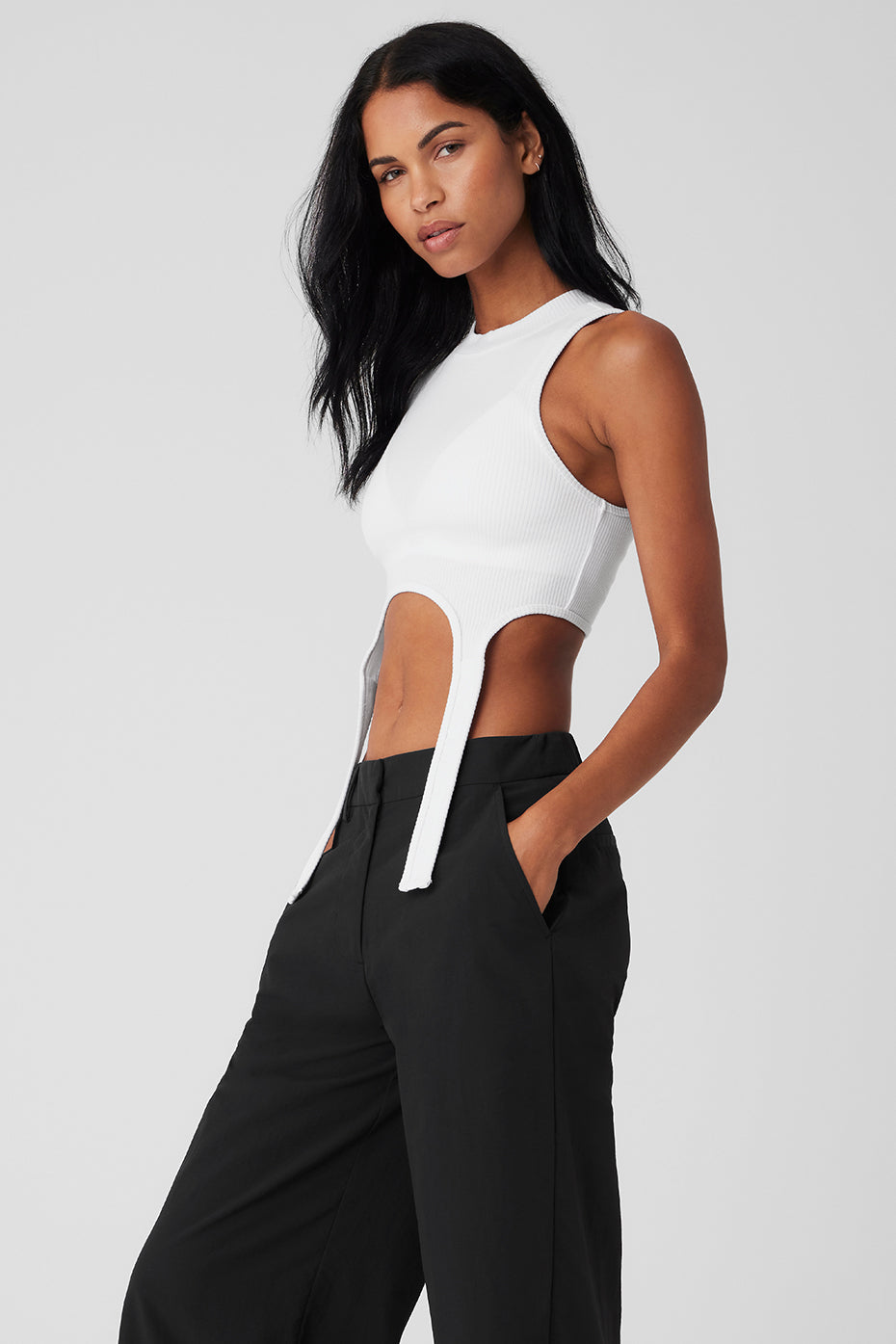 Wellness Rib Flaunt Tank - White
