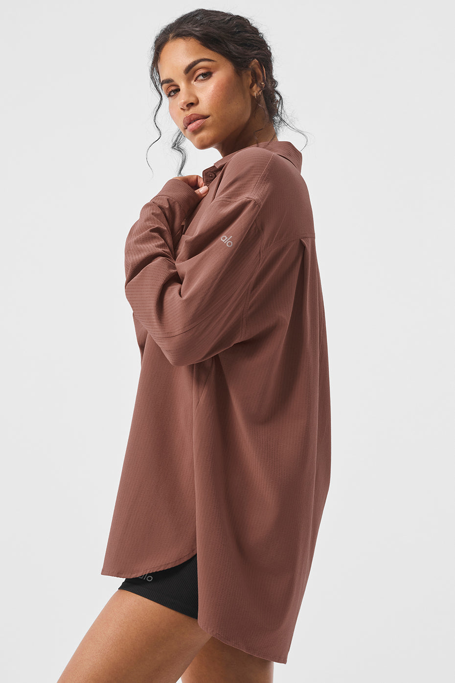 Dreamscape Button Down Long Sleeve - Chestnut