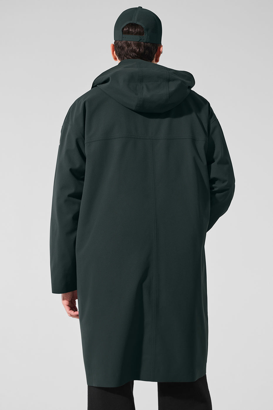 Rain Or Shine Long Coat - Charcoal Green