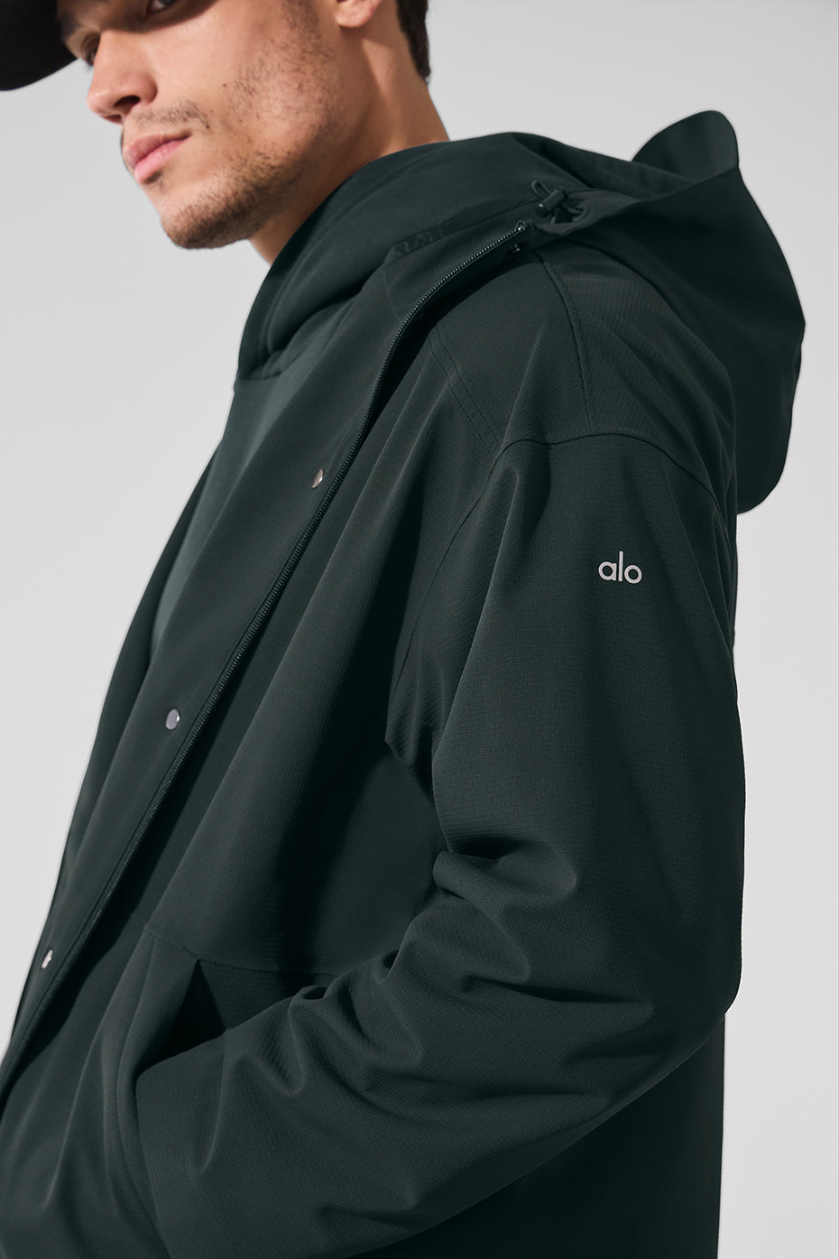 Rain Or Shine Long Coat - Charcoal Green