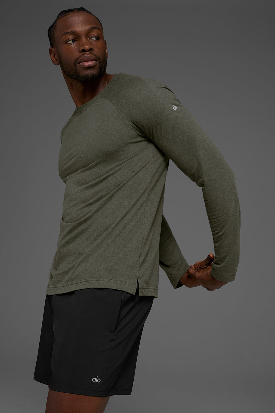 Triumph Long Sleeve Tee - Stealth Green